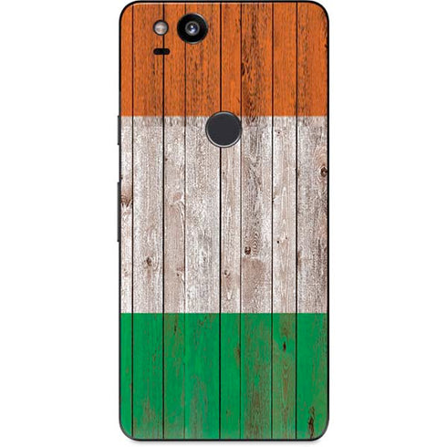 Ireland Flag Dark Wood Google Pixel 2 Skin